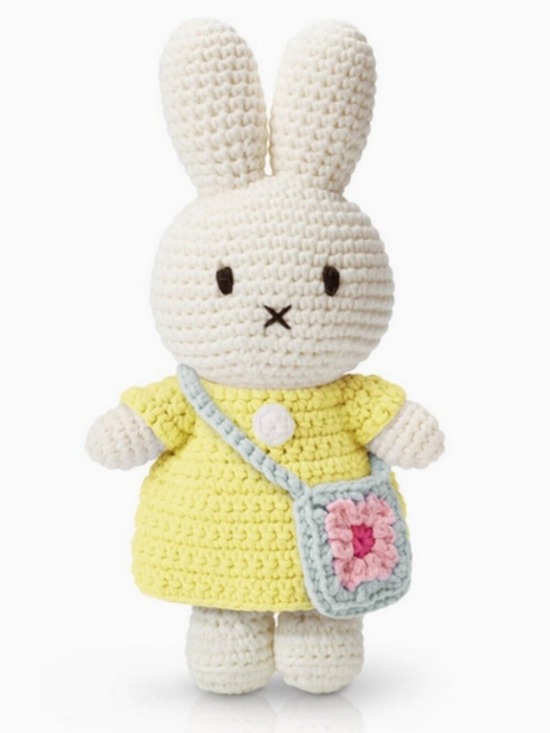 miffy Other - Miffy Flower Bag Crochet Doll Handmade Floral Outfit